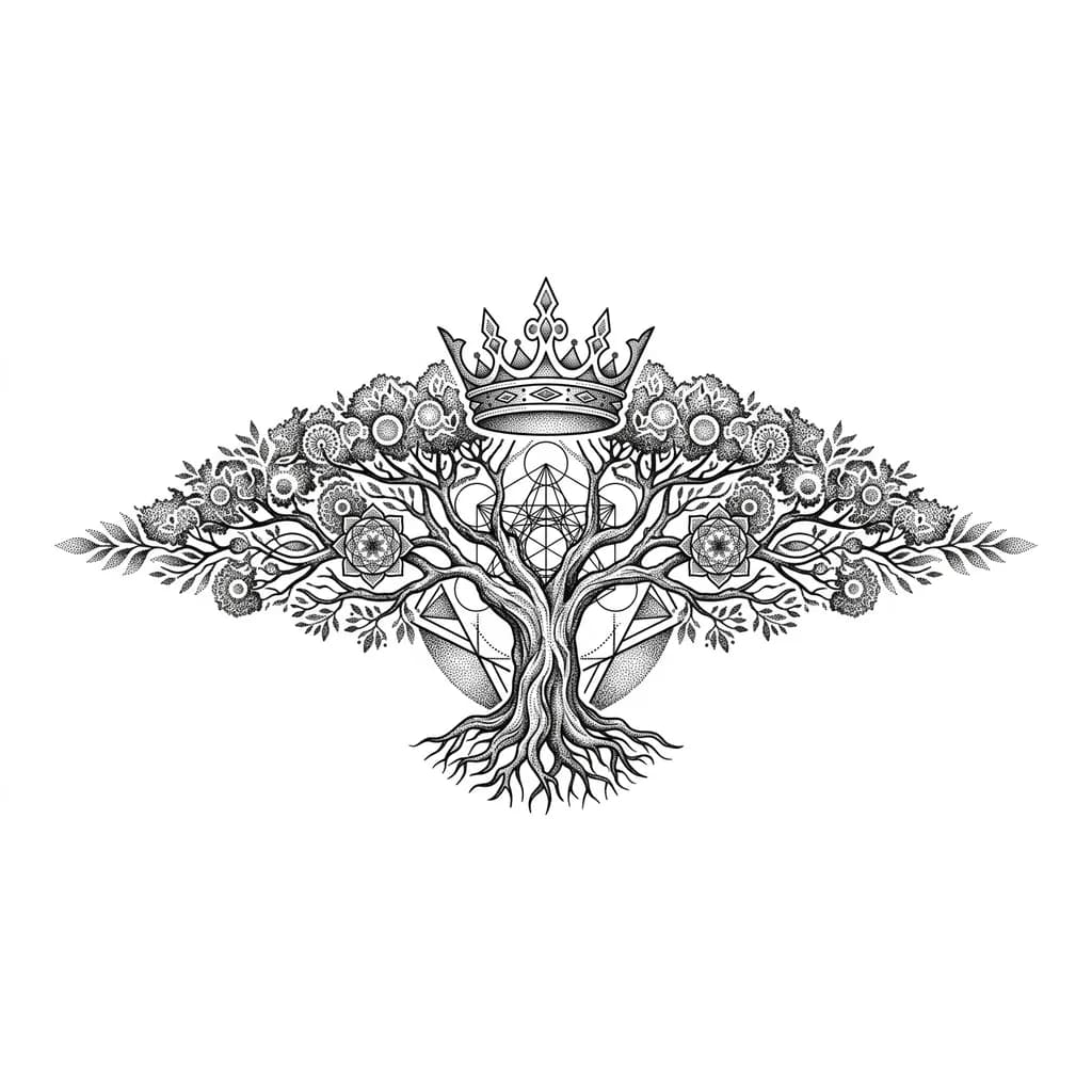 дерево дотворк с кроной