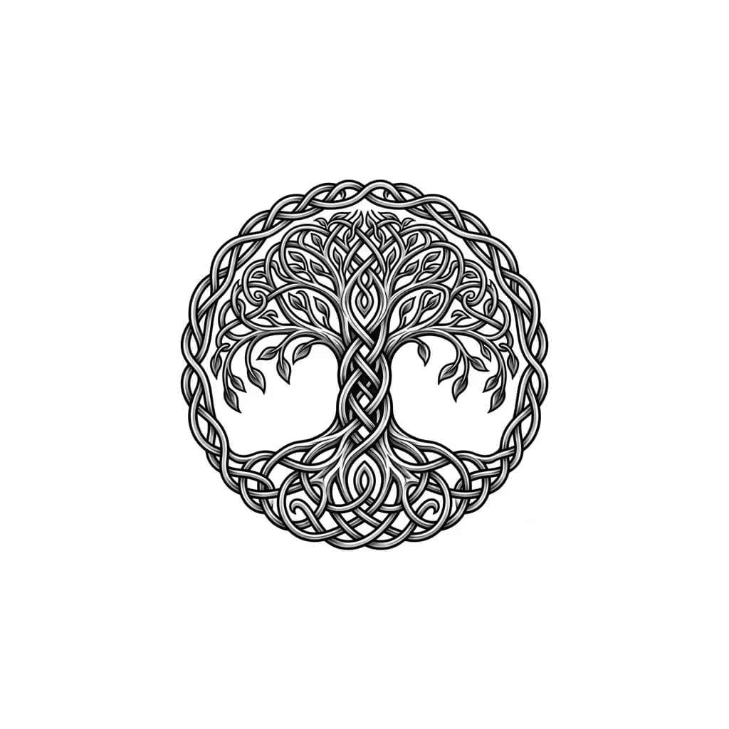 дерево жизни кельтское с узлами