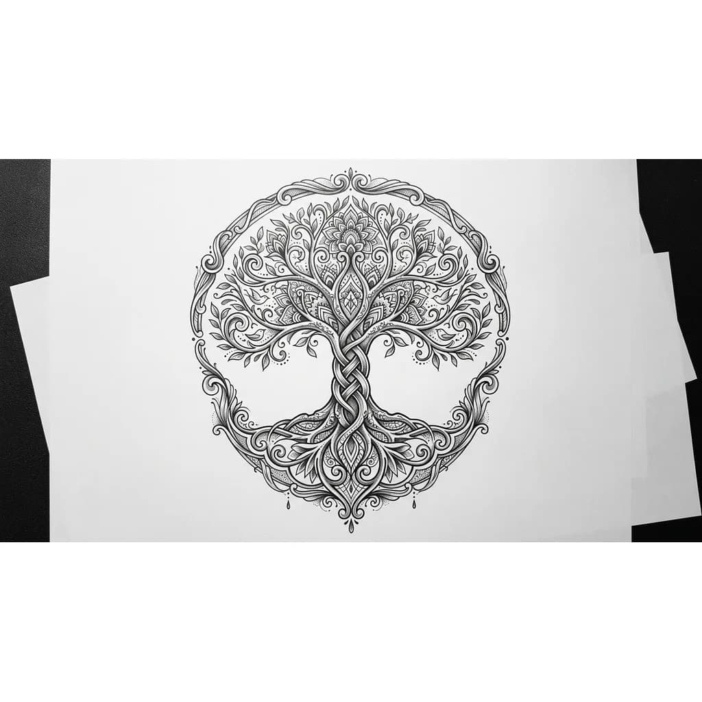 дерево жизни орнаментальное