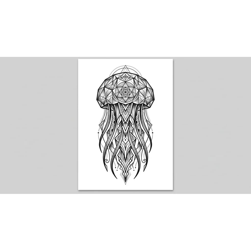 медуза геометрическая полигональная