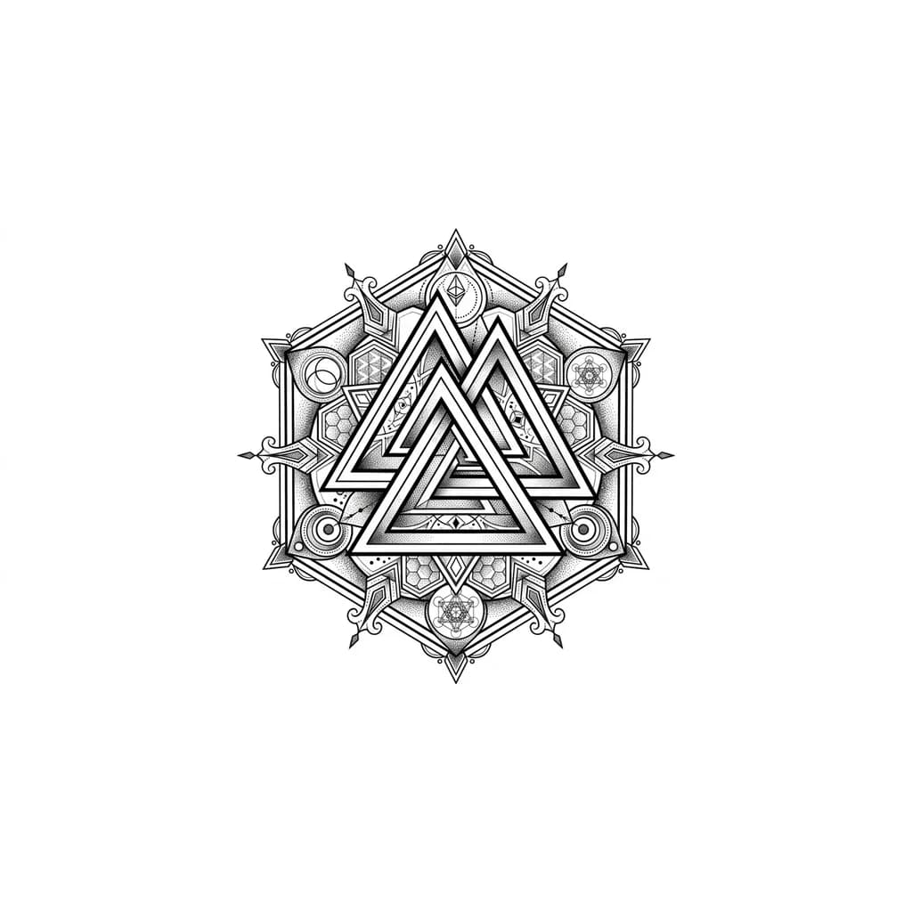 три треугольника переплетённых