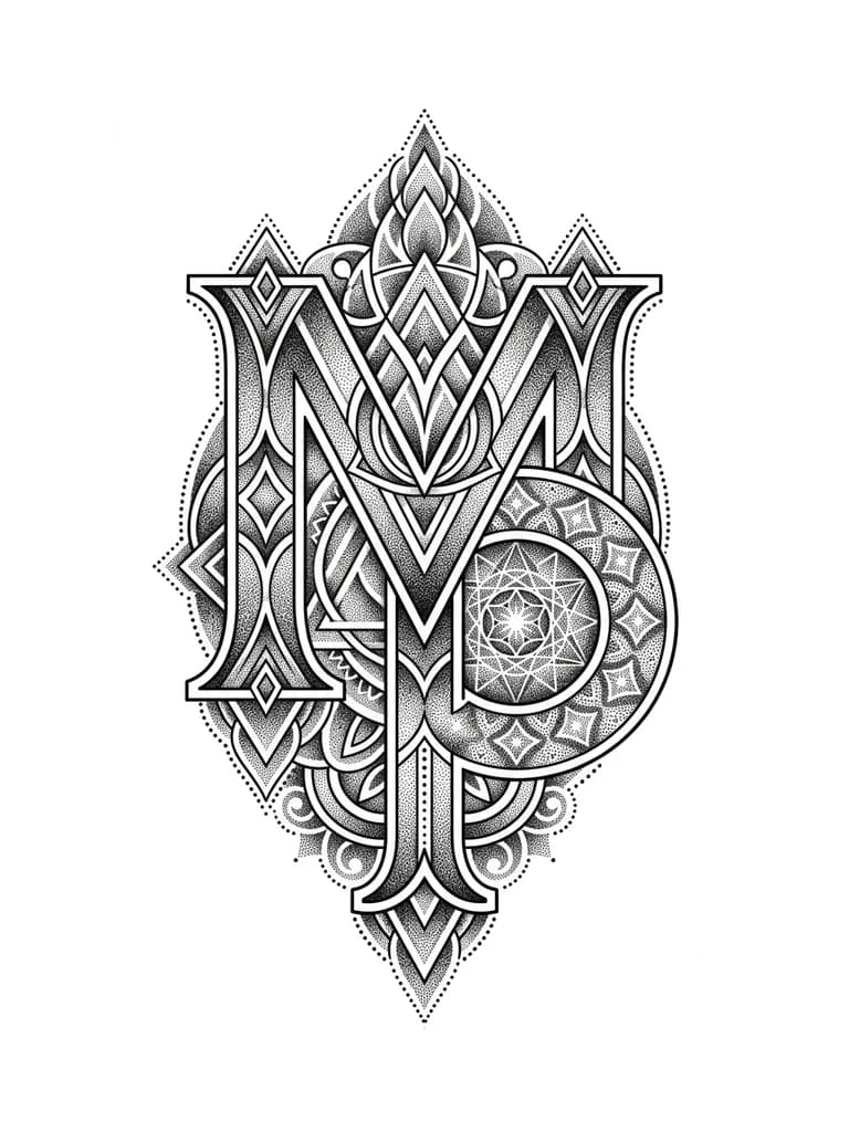 Эмблема из букв М и П