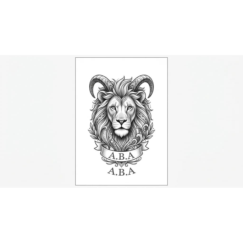 Тату эскиз: Легкая и воздушная тату, для мужчины, больше светлых теней, можно добавить узор, или животных
только не змеи и волки, можно добавить льва с рогами например. И добавь 2 надписи "А.В.А"