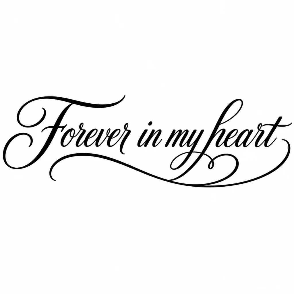 Font: Forever in my heart (elegant calligraphy)