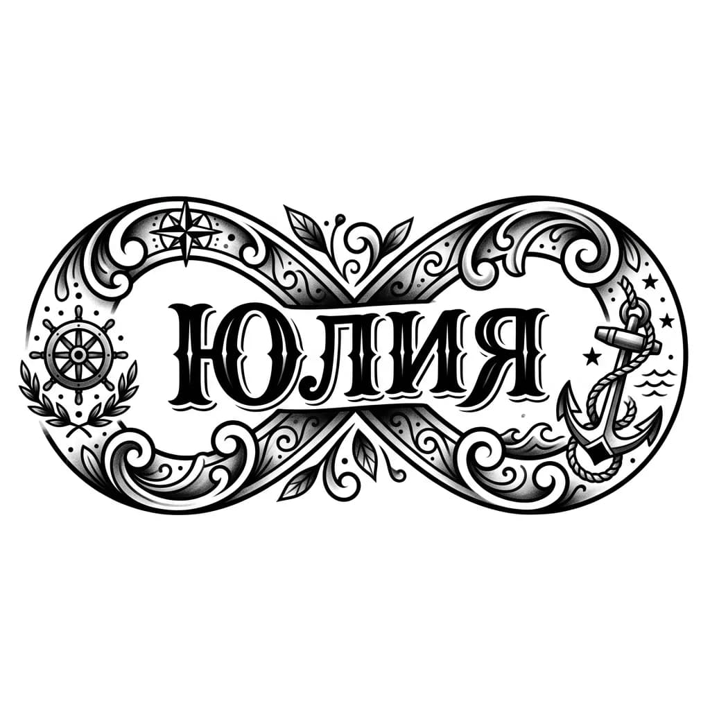 Тату Бесконечность рукав — эскиз Традиционный