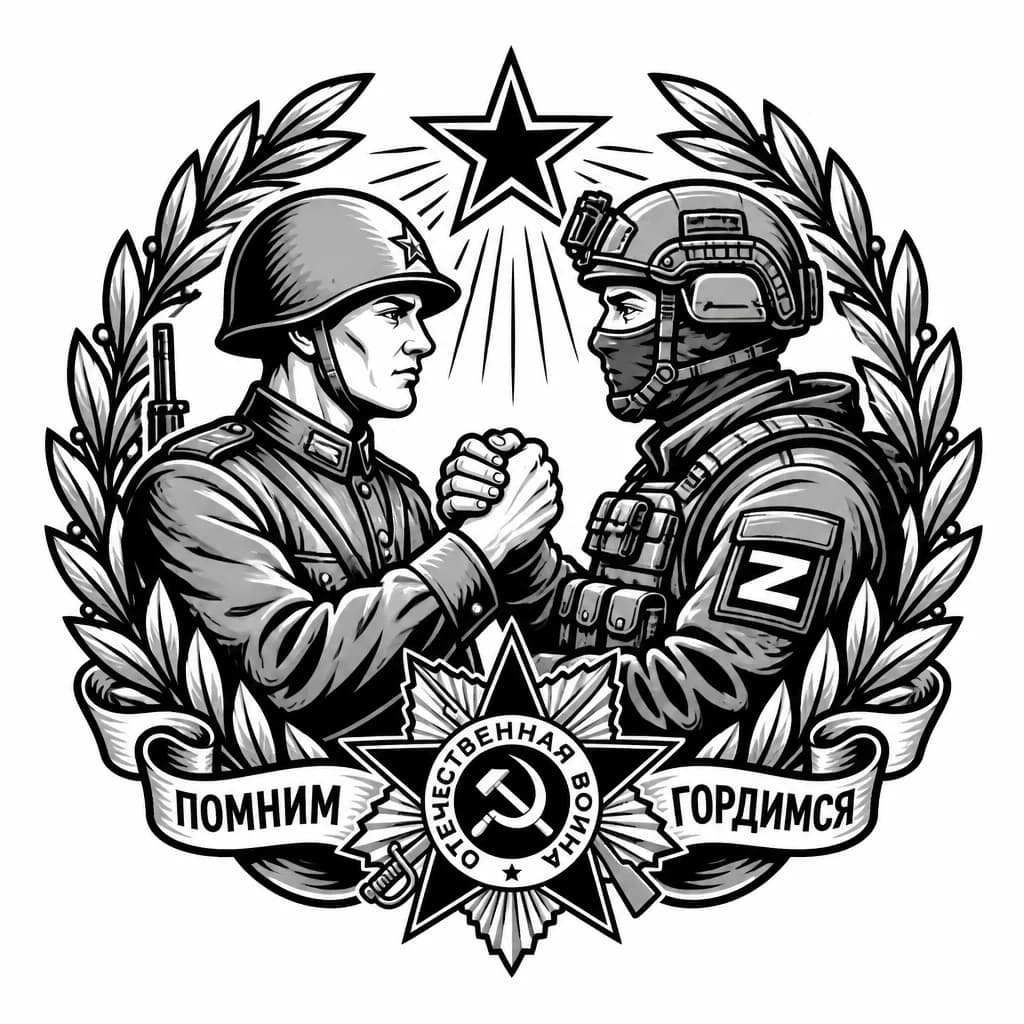 Связь поколений солдат Великой Отечественной войны и участник специальной военной операции