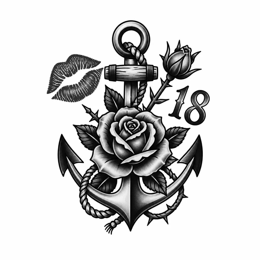 След от поцелуя , число 18 , розы с шипами
