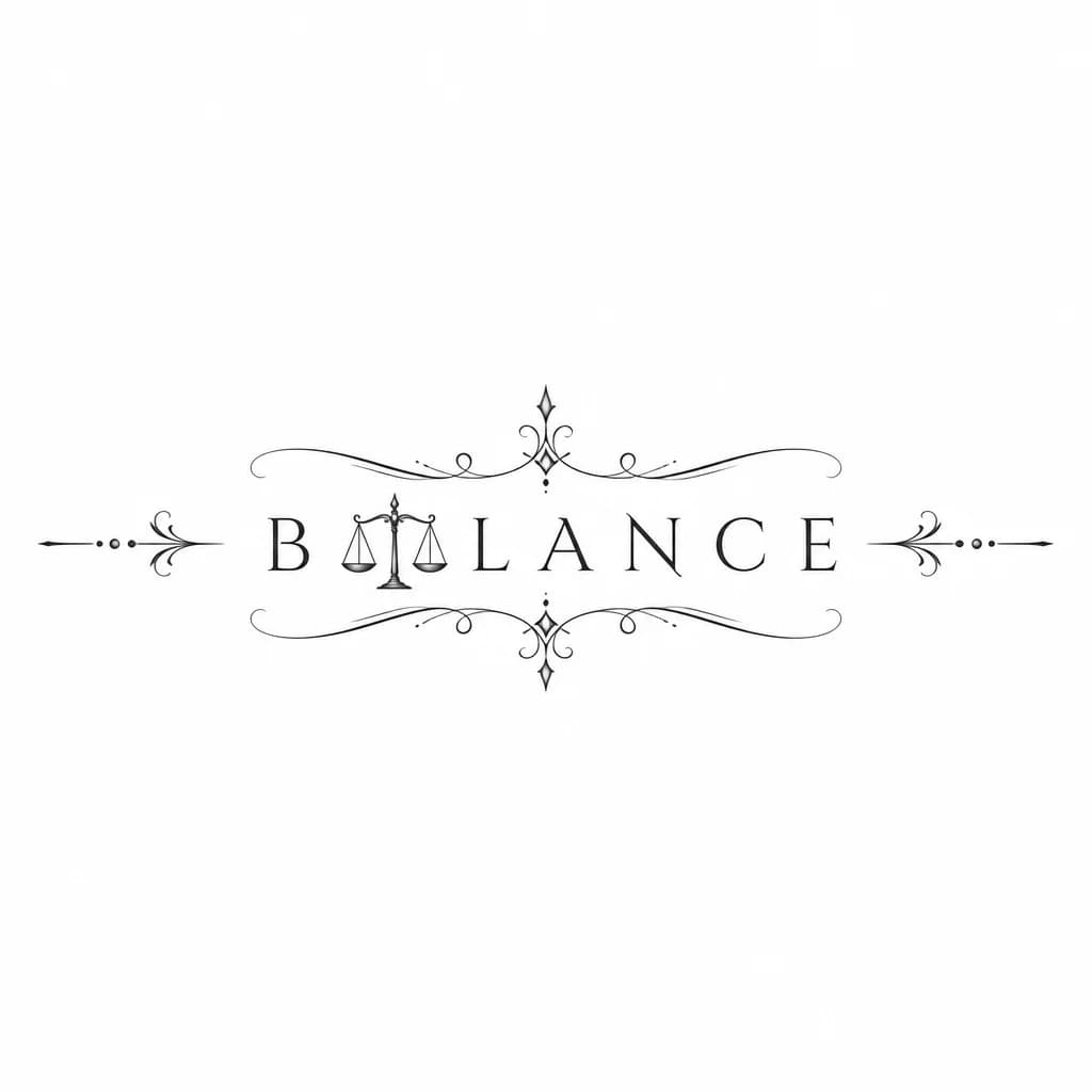 Тату эскиз: тату на груди слово balance? ВМЕСТО второй БУКВЫ А, ЗАМЕНИТЬ НА ЗНАЧОК ВЕСОВ. С украсивыми узорами и линиями