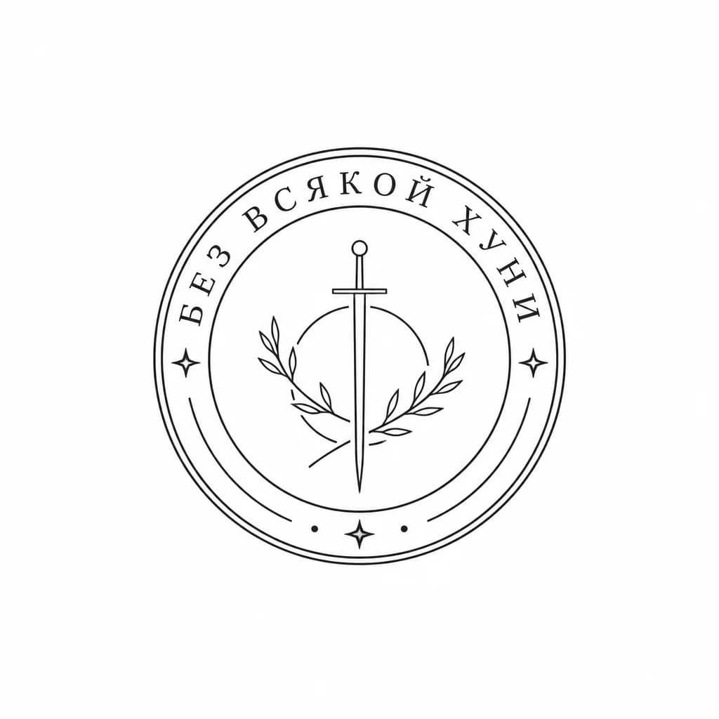 Тату эскиз: Official stamp seal sticker design, circular or hexagonal shape with bold border and center emblem, black and white monochrome, rubber stamp aesthetic, crisp edges, minimalist symbol inside, no fill patterns, tattoo flash sheet illustration, white background, high contrast, clean lines