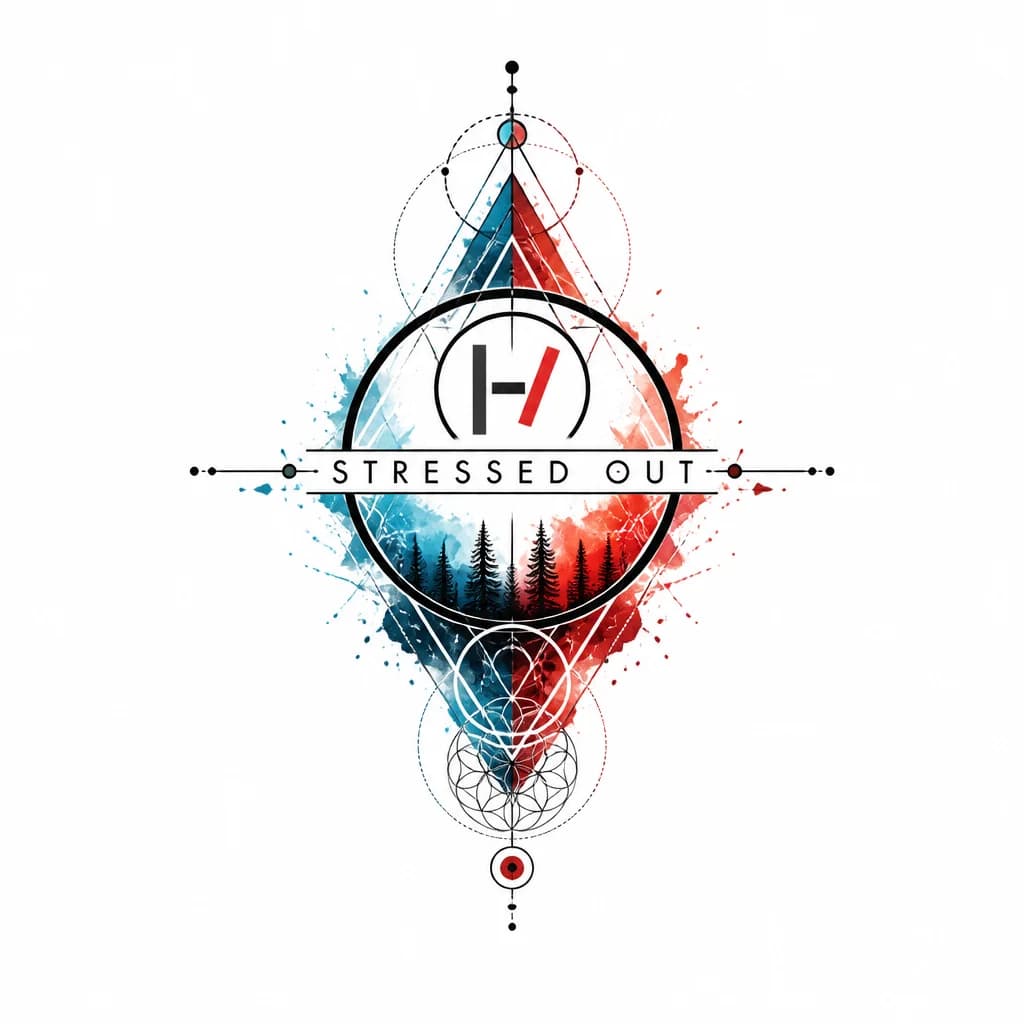 Тату эскиз: эскиз к песне Twenty One Pilots "Stressed Out" для татуировк
А строчка должна быть stressed out
Татуировка должна быть небольшой и пересекаться с сюжетом песни