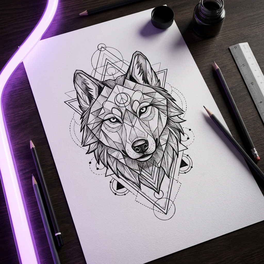 Пример эскиза тату