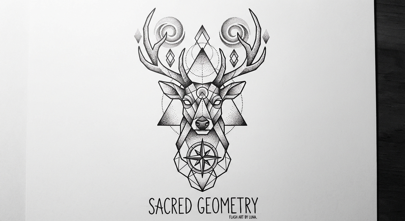 Тату в стиле Геометрия — пример эскиза