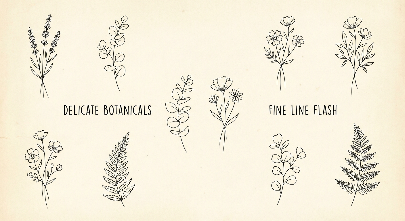 Эскиз тату: Минималистичный лотос