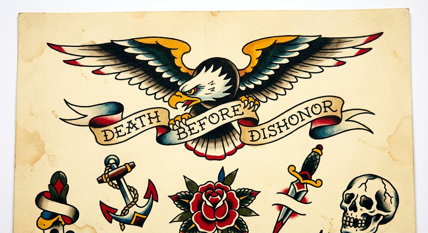 Эскиз тату: Традиционная роза