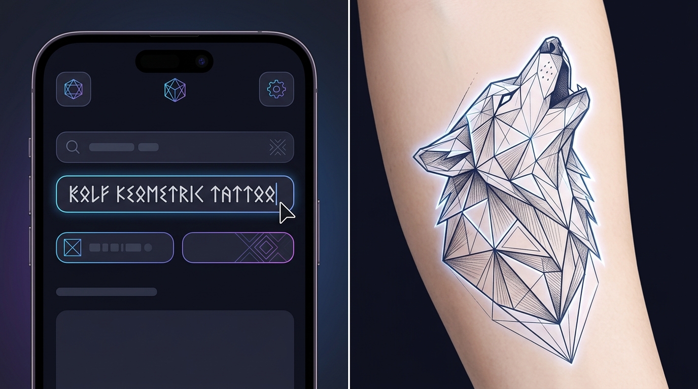Процесс работы ИИ-генератора тату: от текстового описания к готовому эскизу