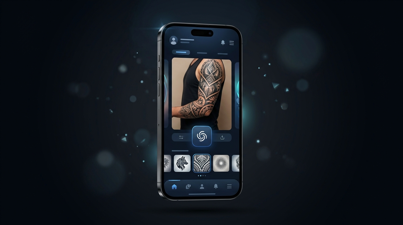 Виртуальная примерка тату на смартфоне — ИИ визуализация