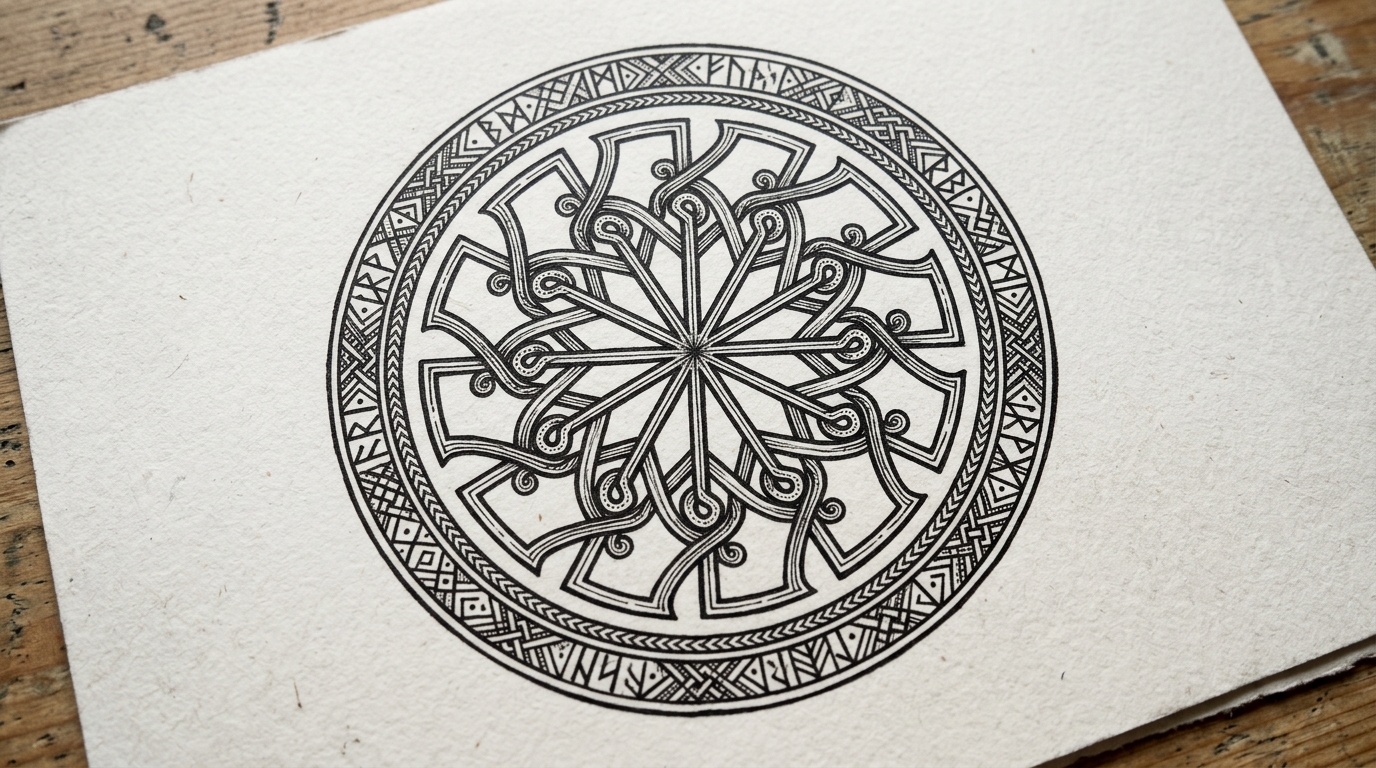 Эскиз тату Молвинец — оберег от сглаза и наговоров