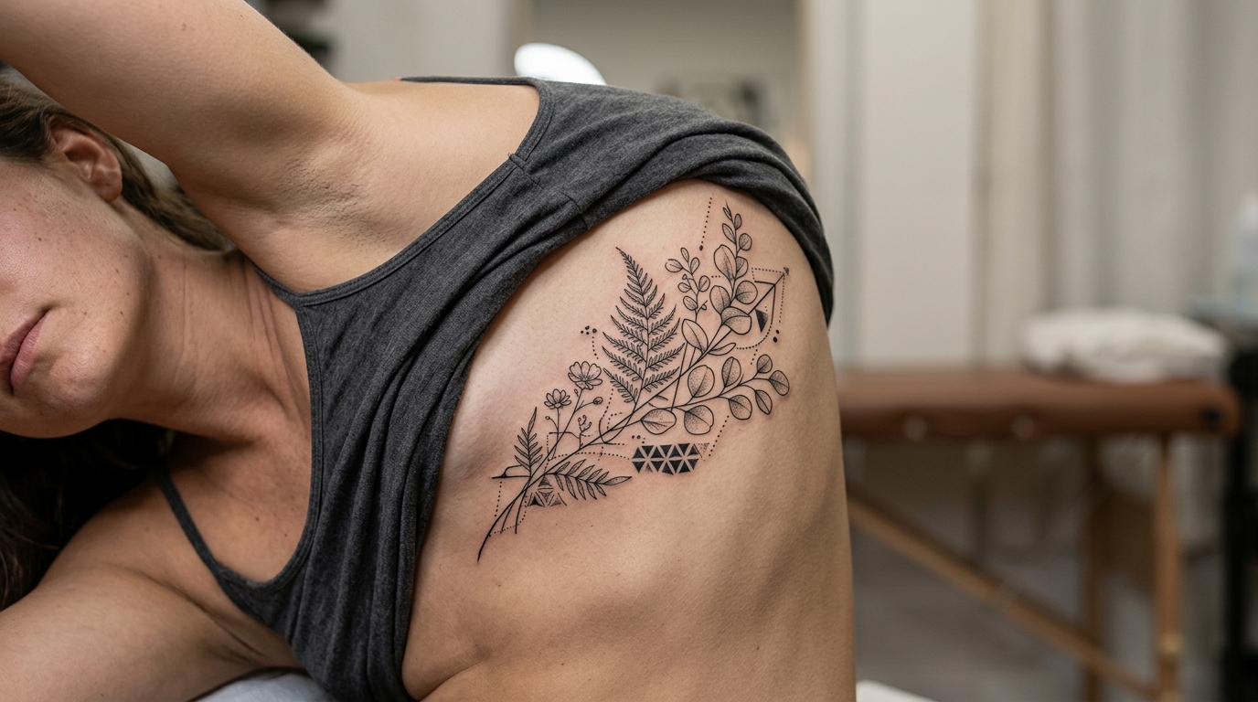 Блэкворк на рёбрах — чувствительная зона