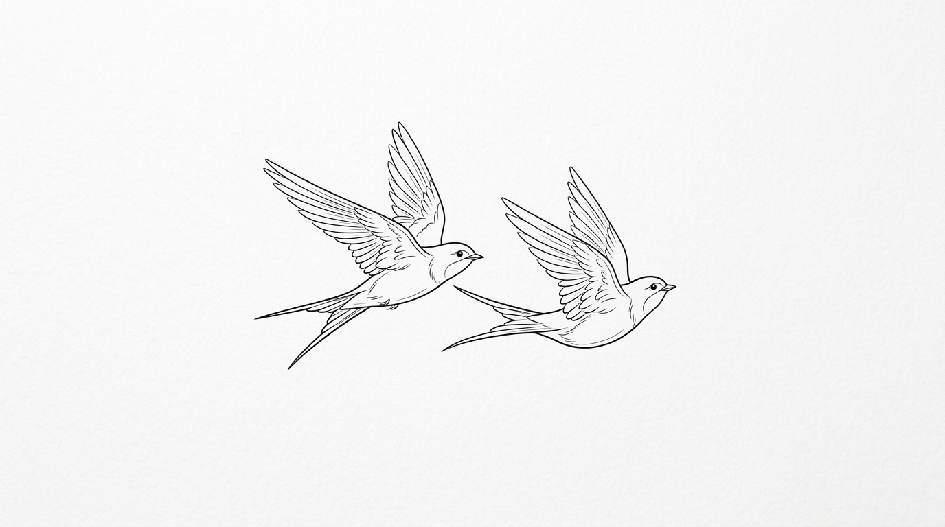 Парные ласточки — символ возвращения и верности