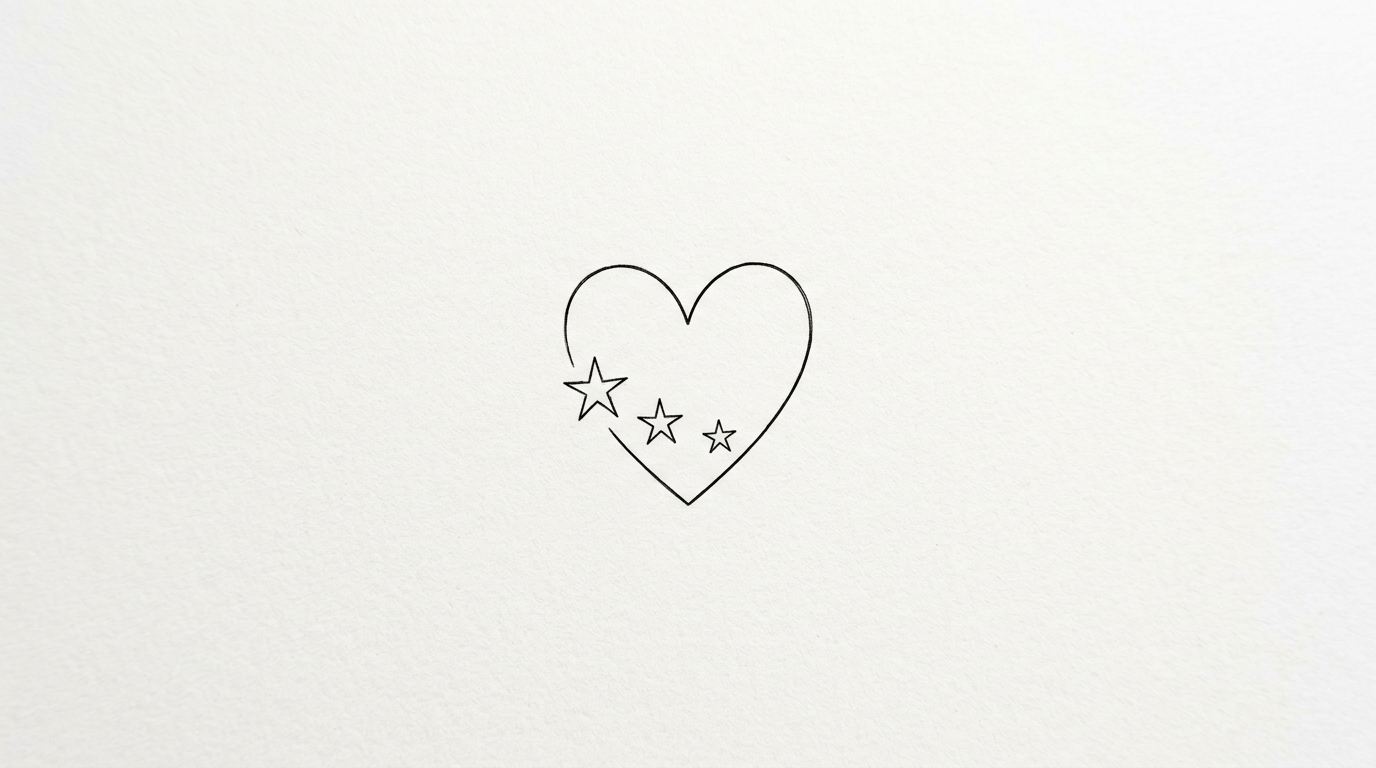 Маленькое сердце с тремя звёздочками — родители и ребёнок