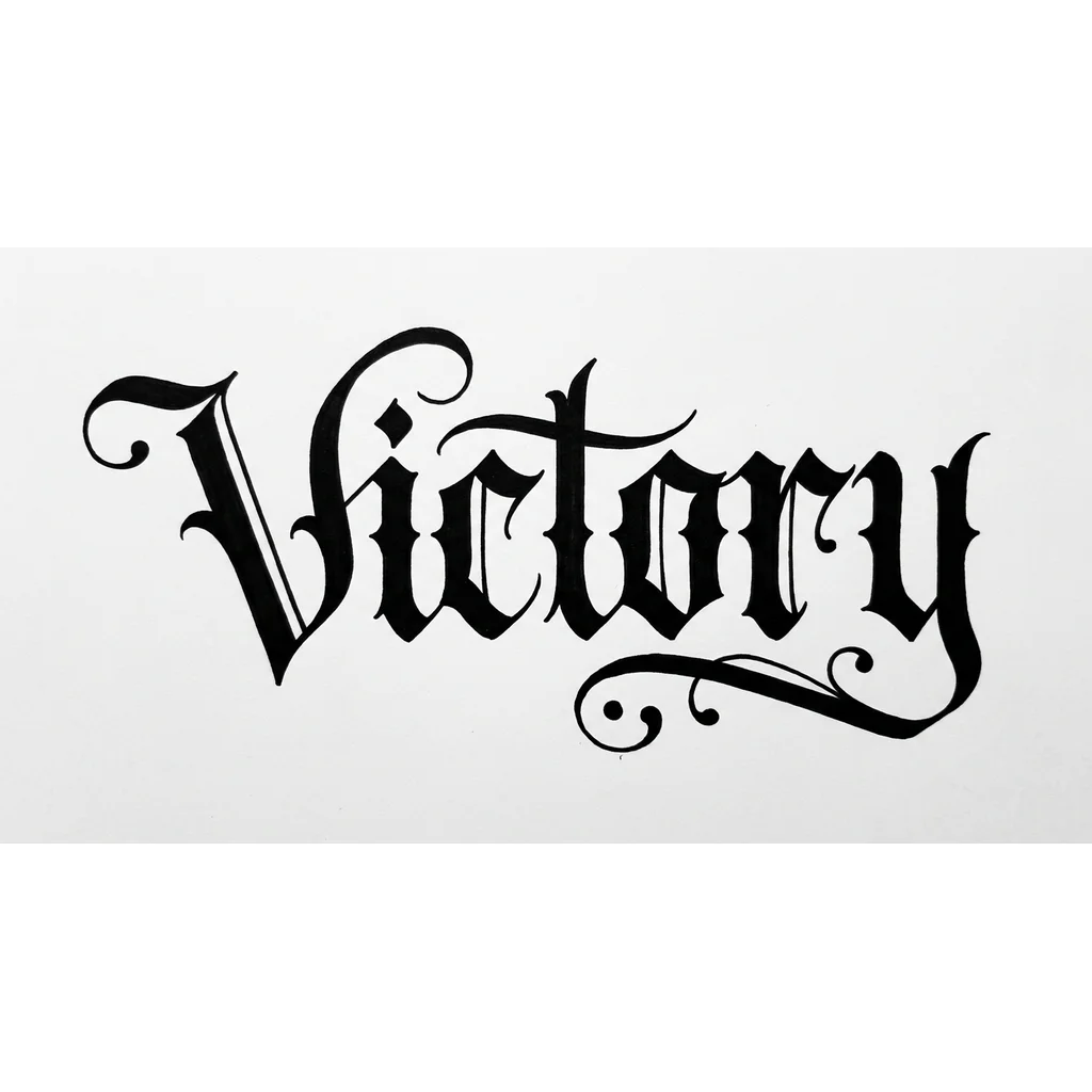 Font: Victory  (gothic dark lettering)