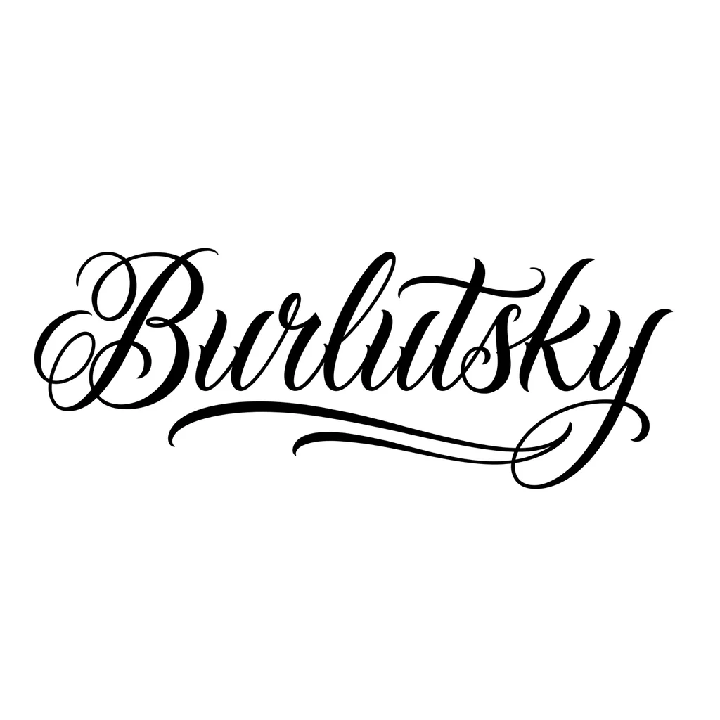 Font: Burlutsky  (elegant calligraphy)