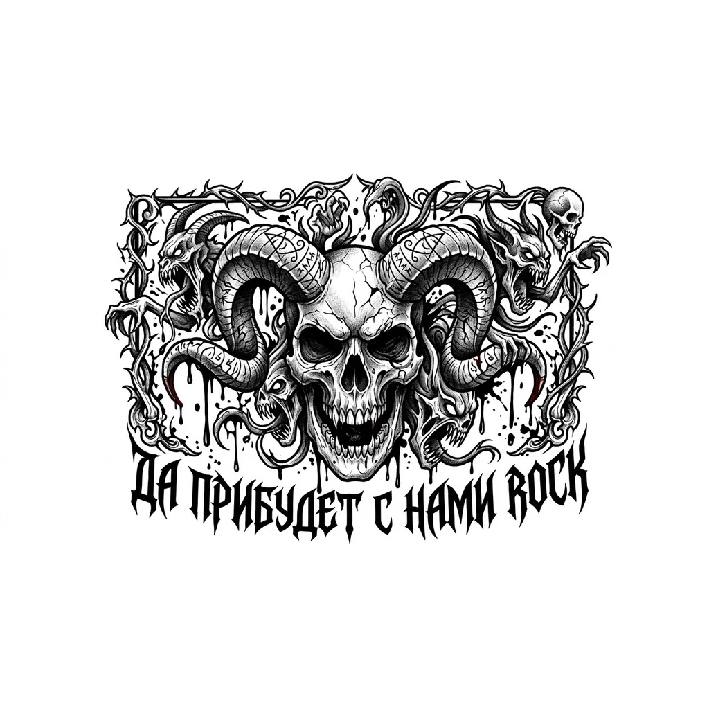 Череп с рогами
