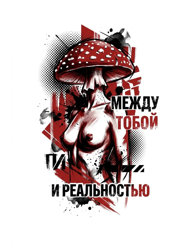 голова как мухомор ,с телом красивой девушки