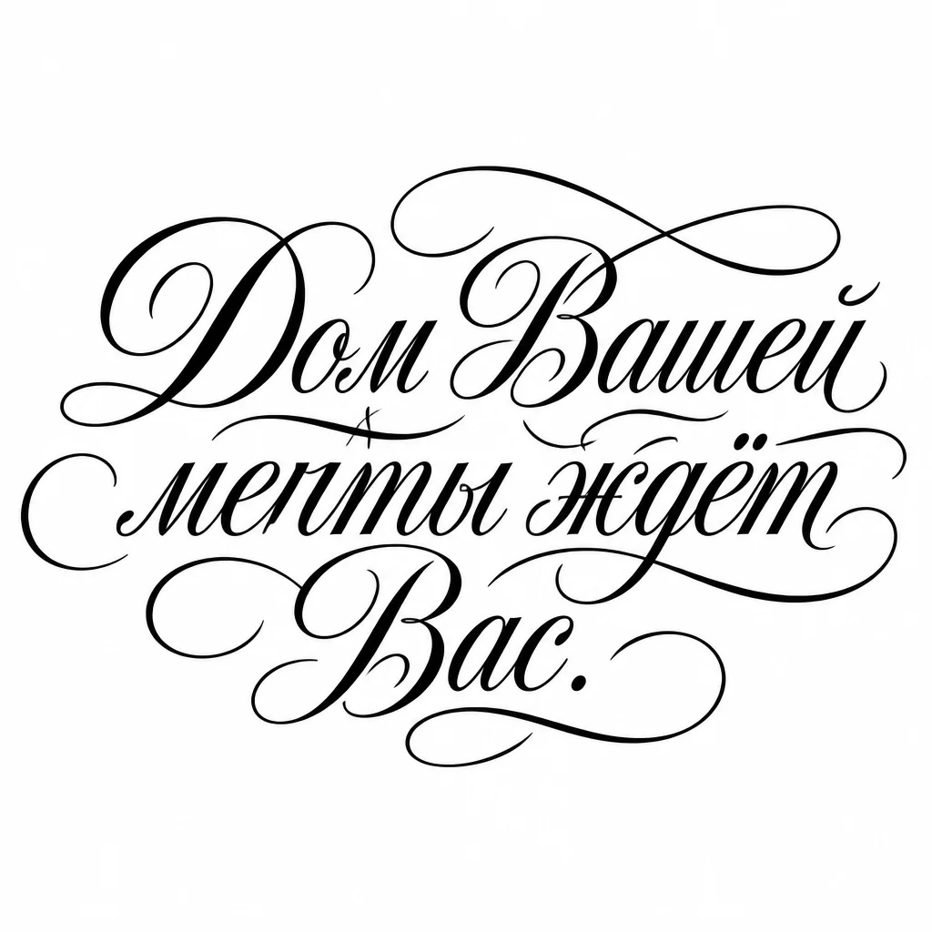 Font: Дом Вашей мечты ждёт Вас. (elegant calligraphy)