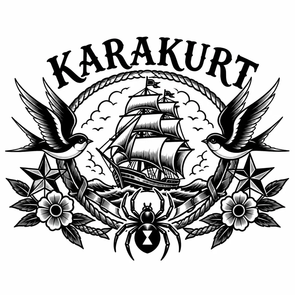 На спине слово. KARAKURT
