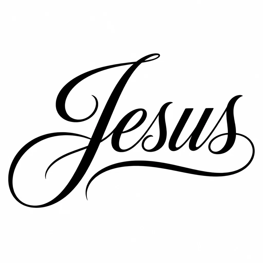 Font: Jesus (elegant calligraphy)
