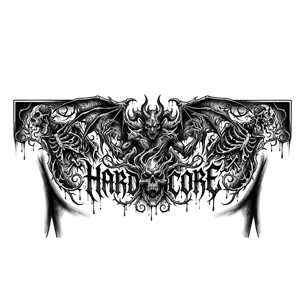 Dark lettering