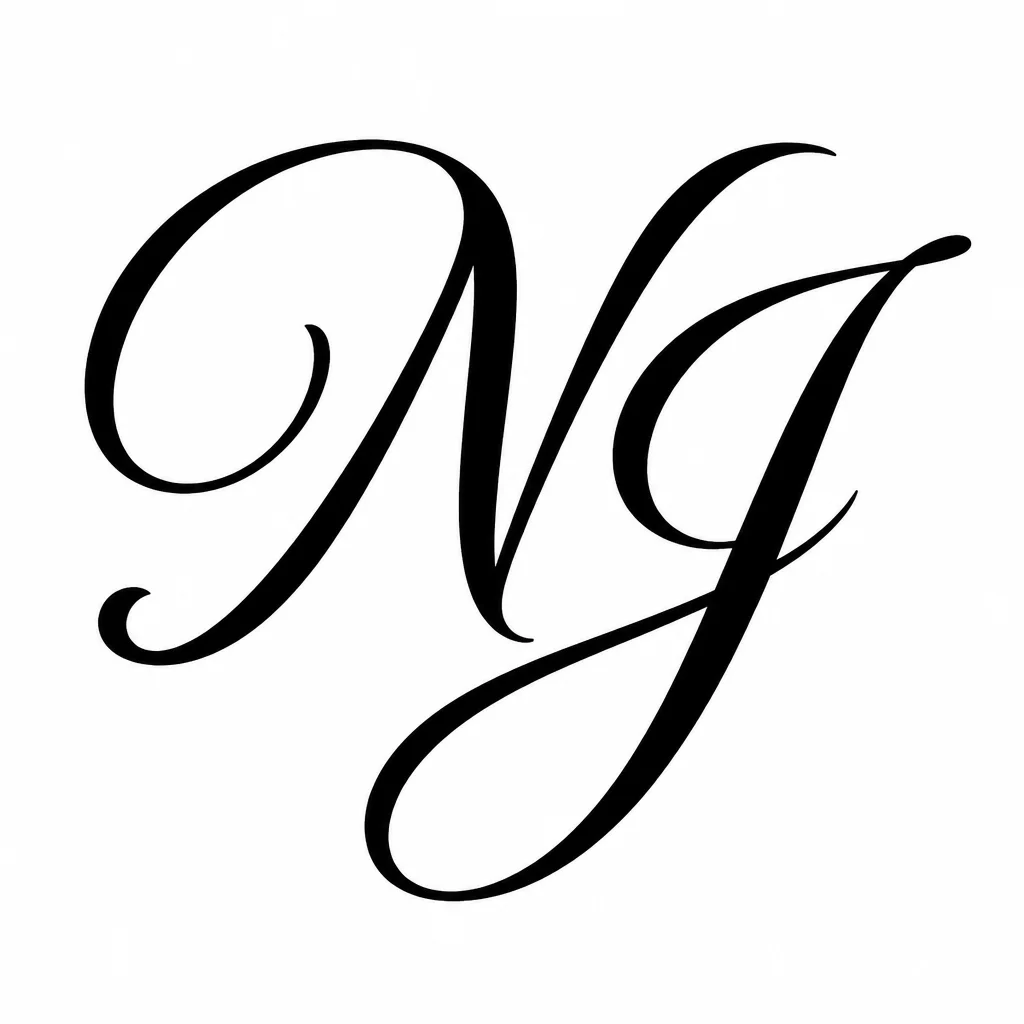 Font: NJ (elegant calligraphy)