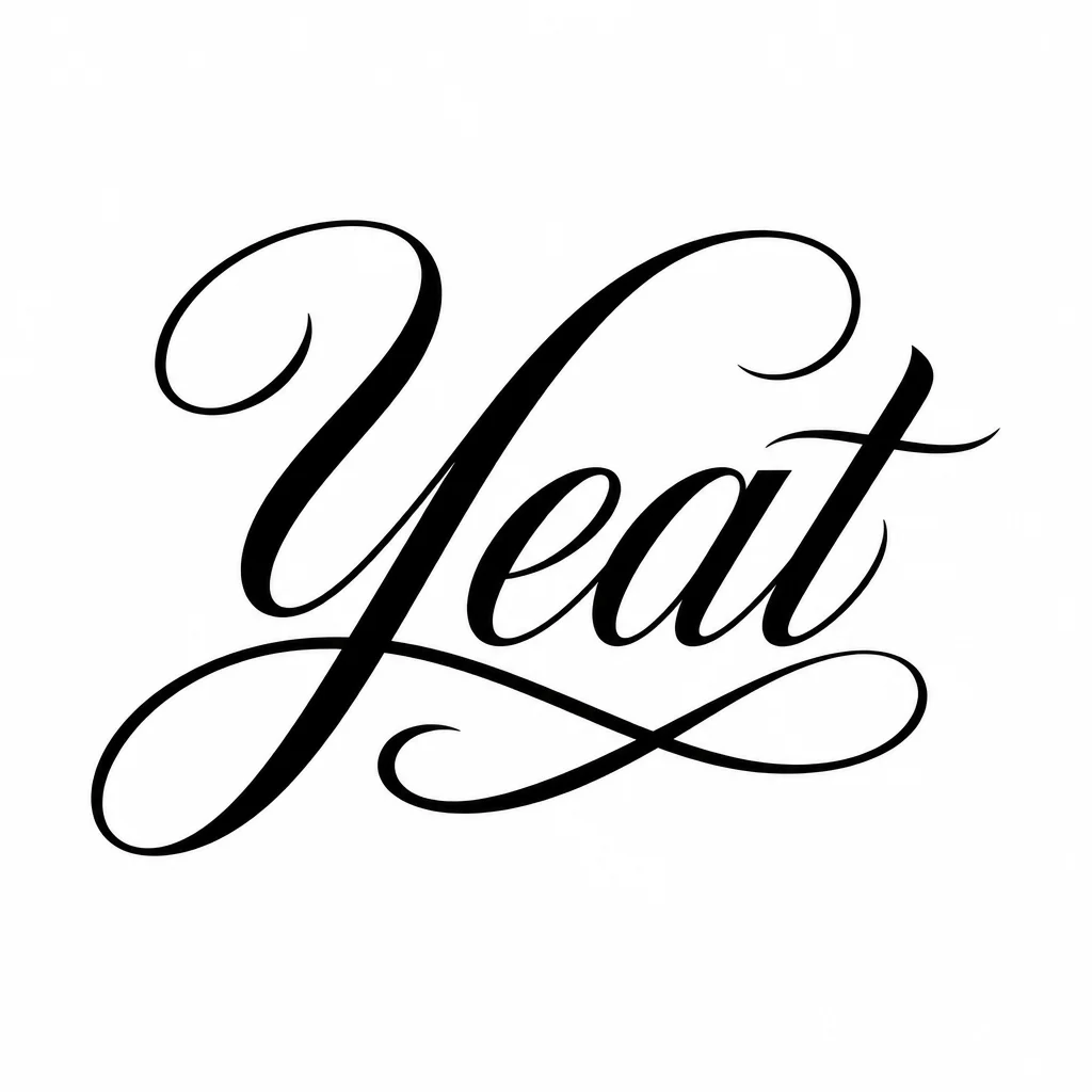 Font: Yeat (elegant calligraphy)