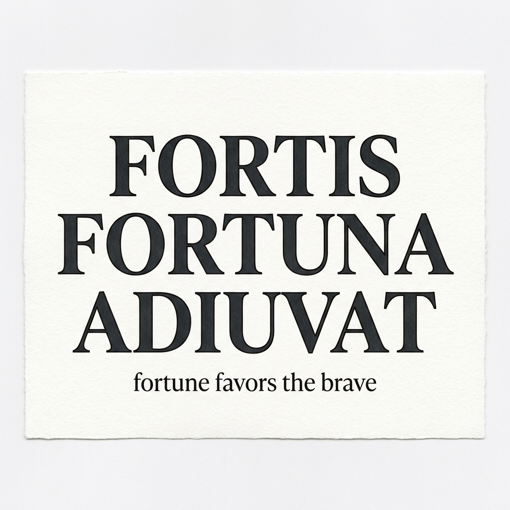 «Fortis fortuna adiuvat» латынь — для мужчин