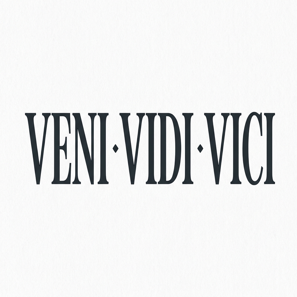 «Veni Vidi Vici» — мужская латинская надпись